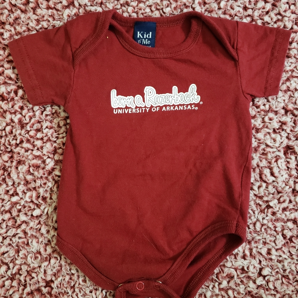 Arkansas Razorback onsie